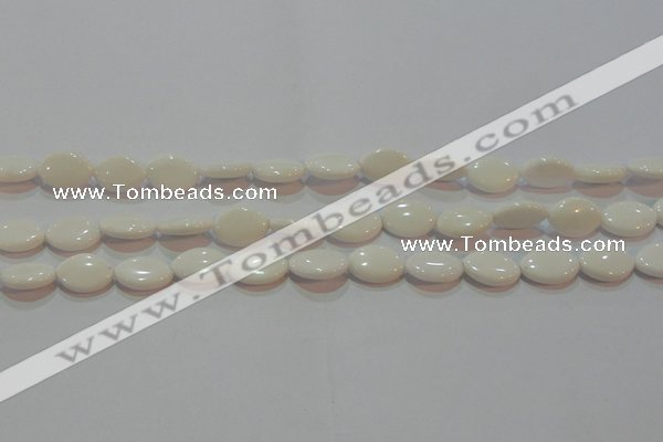 CAG7228 15.5 inches 10*14mm marquise white agate gemstone beads