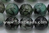 CAG7326 15.5 inches 16mm round dragon veins agate beads wholesale