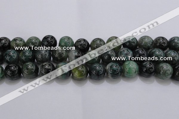 CAG7329 15.5 inches 20mm round dragon veins agate beads wholesale