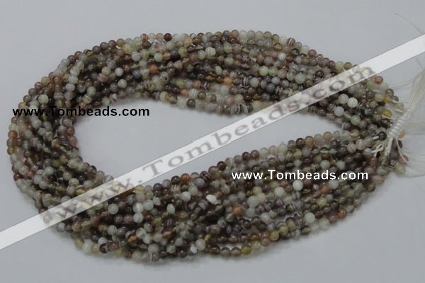 CAG734 15.5 inches 4mm round botswana agate beads wholesale
