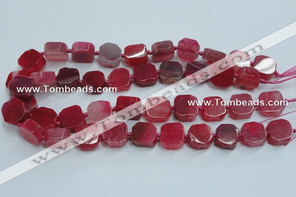 CAG7351 15.5 inches 14*15mm - 16*18mm octagonal dragon veins agate beads