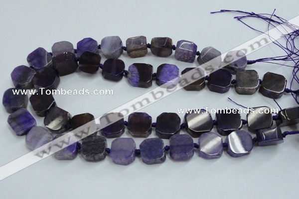 CAG7352 15.5 inches 14*15mm - 16*18mm octagonal dragon veins agate beads