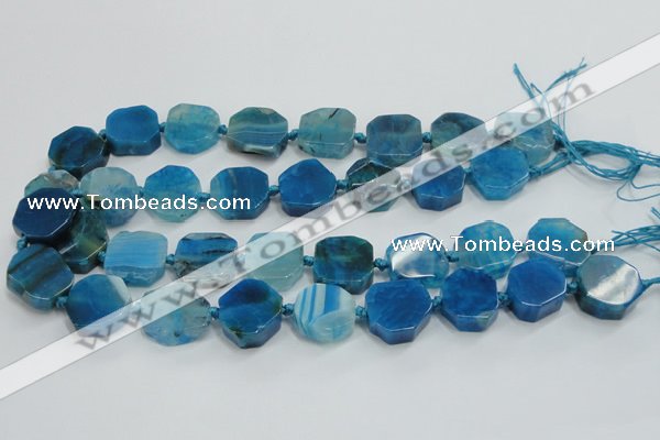 CAG7359 15.5 inches 18*20mm - 20*22mm octagonal dragon veins agate beads