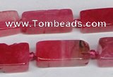 CAG7372 15.5 inches 8*20mm - 10*25mm cuboid dragon veins agate beads