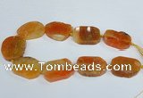 CAG7407 15.5 inches 30*40mm - 35*45mm freeform dragon veins agate beads