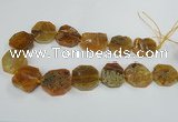 CAG7412 15.5 inches 25*27mm - 30*32mm freeform dragon veins agate beads