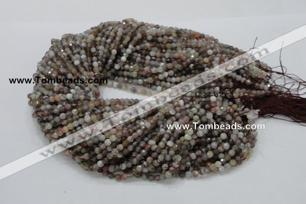 CAG742 15.5 inches 4mm faceted round botswana agate beads wholesale