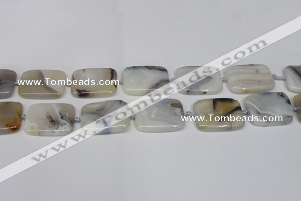 CAG7424 15.5 inches 20*30mm rectangle Montana agate beads