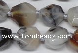 CAG7430 15.5 inches 13*15mm - 15*18mm faceted nuggets Montana agate beads