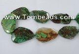 CAG7431 15.5 inches 40*45mm - 45*60mm faceted freeform ocean agate beads