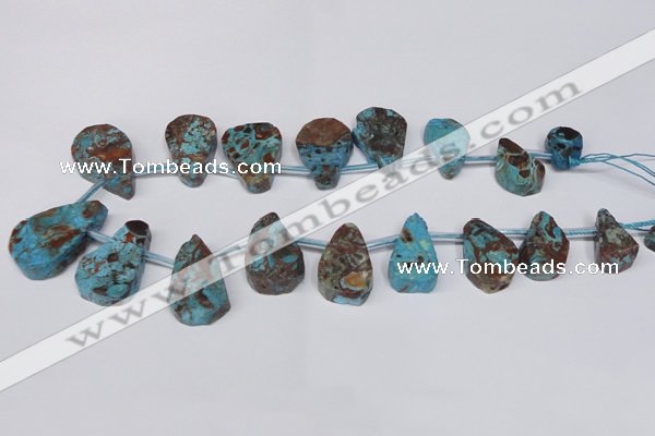 CAG7432 Top drilled 15*20mm - 20*35mm freeform ocean agate beads