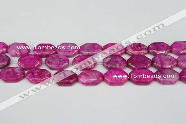 CAG7436 15.5 inches 20*30mm octagonal crazy lace agate beads