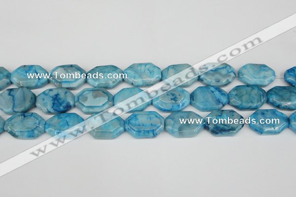 CAG7438 15.5 inches 20*30mm octagonal crazy lace agate beads