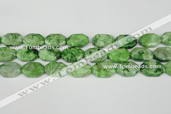 CAG7440 15.5 inches 20*30mm octagonal crazy lace agate beads