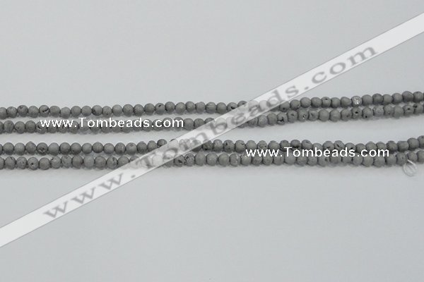 CAG7442 15.5 inches 4mm round plated druzy agate beads wholesale