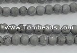 CAG7443 15.5 inches 6mm round plated druzy agate beads wholesale