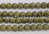 CAG7446 15.5 inches 6mm round plated druzy agate beads wholesale