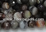 CAG745 15.5 inches 12mm faceted round botswana agate beads wholesale