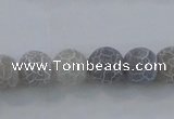 CAG7478 15.5 inches 4mm round frosted agate beads wholesale