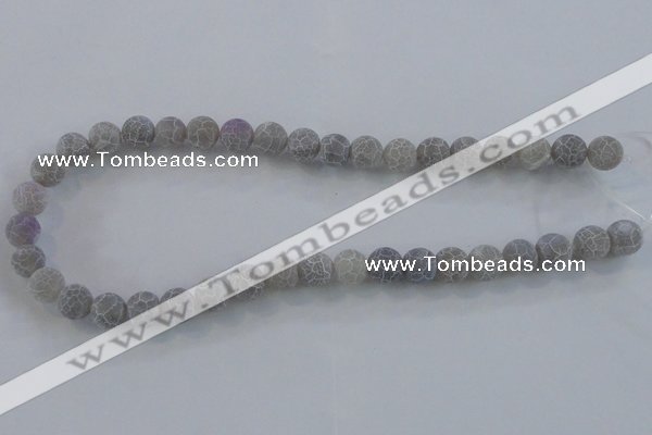 CAG7478 15.5 inches 4mm round frosted agate beads wholesale