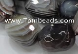 CAG748 15.5 inches 18*25mm faceted egg-shaped botswana agate beads