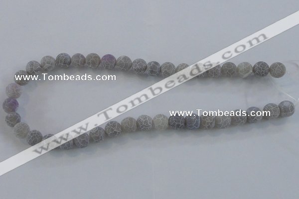 CAG7480 15.5 inches 8mm round frosted agate beads wholesale