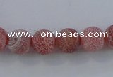 CAG7487 15.5 inches 6mm round frosted agate beads wholesale