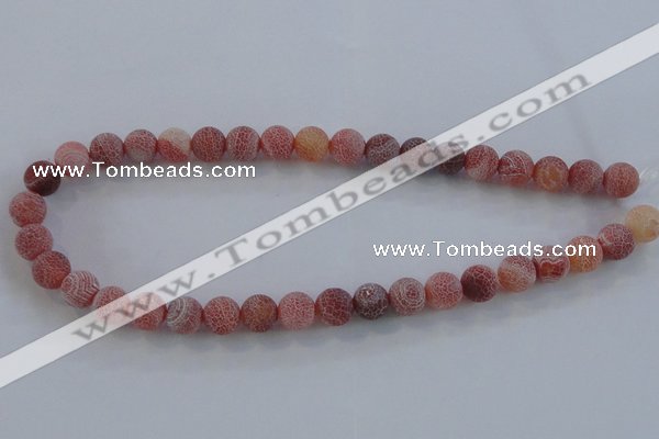 CAG7488 15.5 inches 8mm round frosted agate beads wholesale