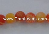 CAG7495 15.5 inches 6mm round frosted agate beads wholesale