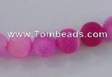 CAG7502 15.5 inches 4mm round frosted agate beads wholesale