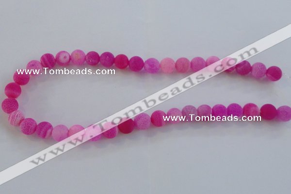 CAG7502 15.5 inches 4mm round frosted agate beads wholesale