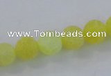 CAG7518 15.5 inches 4mm round frosted agate beads wholesale