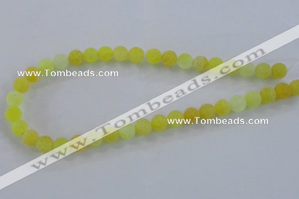 CAG7520 15.5 inches 8mm round frosted agate beads wholesale