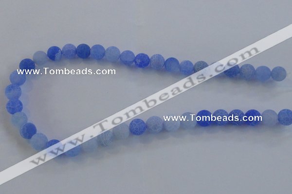 CAG7527 15.5 inches 6mm round frosted agate beads wholesale