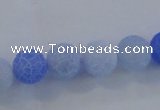 CAG7530 15.5 inches 12mm round frosted agate beads wholesale