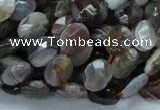 CAG754 15.5 inches 8*10mm faceted oval botswana agate beads