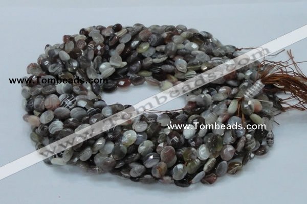 CAG754 15.5 inches 8*10mm faceted oval botswana agate beads