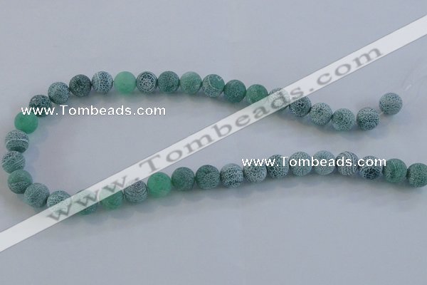 CAG7543 15.5 inches 6mm round frosted agate beads wholesale