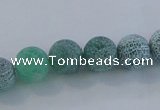 CAG7544 15.5 inches 8mm round frosted agate beads wholesale