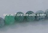 CAG7545 15.5 inches 10mm round frosted agate beads wholesale