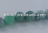 CAG7547 15.5 inches 14mm round frosted agate beads wholesale