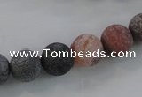 CAG7550 15.5 inches 4mm round frosted agate beads wholesale