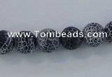 CAG7559 15.5 inches 6mm round frosted agate beads wholesale