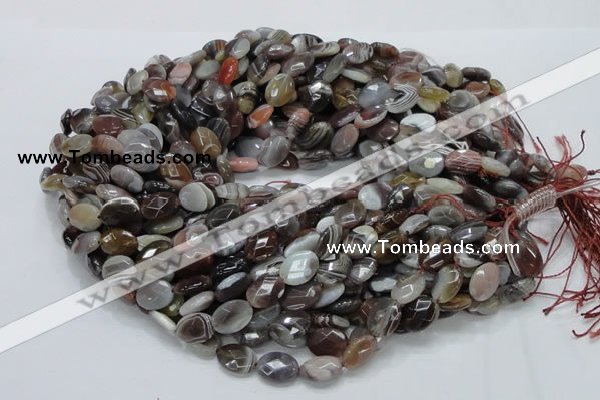 CAG756 15.5 inches 10*14mm faceted oval botswana agate beads