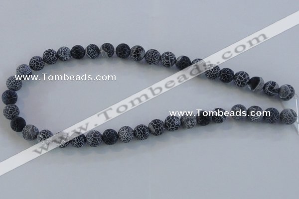 CAG7564 15.5 inches 16mm round frosted agate beads wholesale