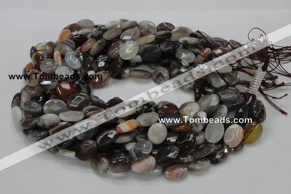 CAG757 15.5 inches 12*16mm faceted oval botswana agate beads