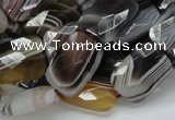 CAG760 15.5 inches 14*18mm faceted rectangle botswana agate beads