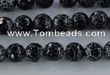 CAG7601 15.5 inches 6mm faceted round frosted agate beads wholesale