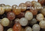 CAG764 15.5 inches 10mm round yellow agate gemstone beads wholesale