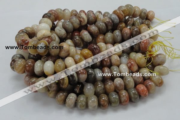 CAG771 15.5 inches 12*18mm rondelle yellow agate gemstone beads